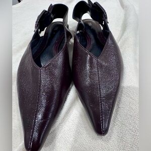 Elegant Women's Slingback Shoes in Deep Brown